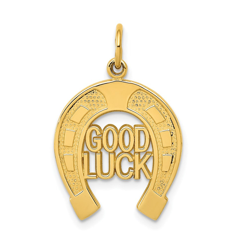 14k Yellow Gold Horseshoe Good Luck Charm