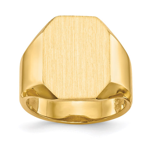 14k yellow gold mens signet ring c1525