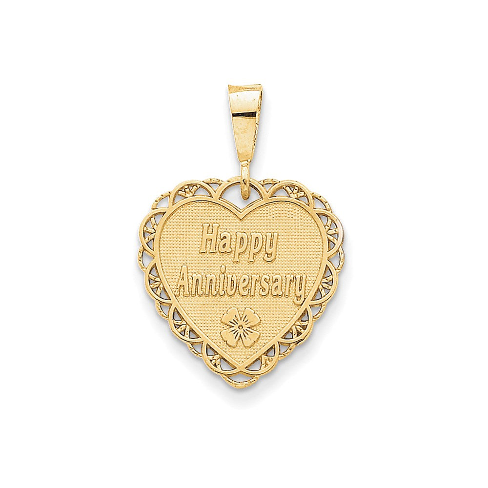 14k Yellow Gold Happy Anniversary Charm