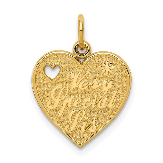 14k Yellow Gold VERY SPECIAL SIS Charm