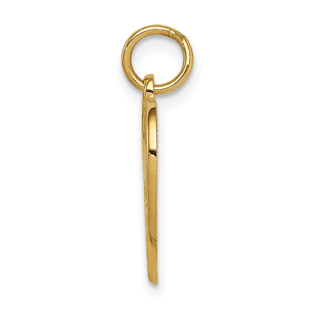 14k Yellow Gold GRANDMA Heart Charm