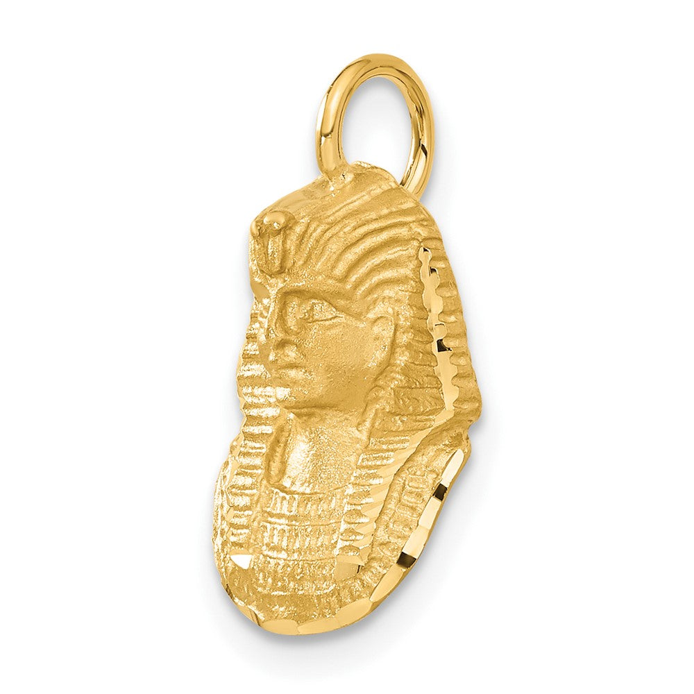 14k Yellow Gold Satin D/C King Tut Charm