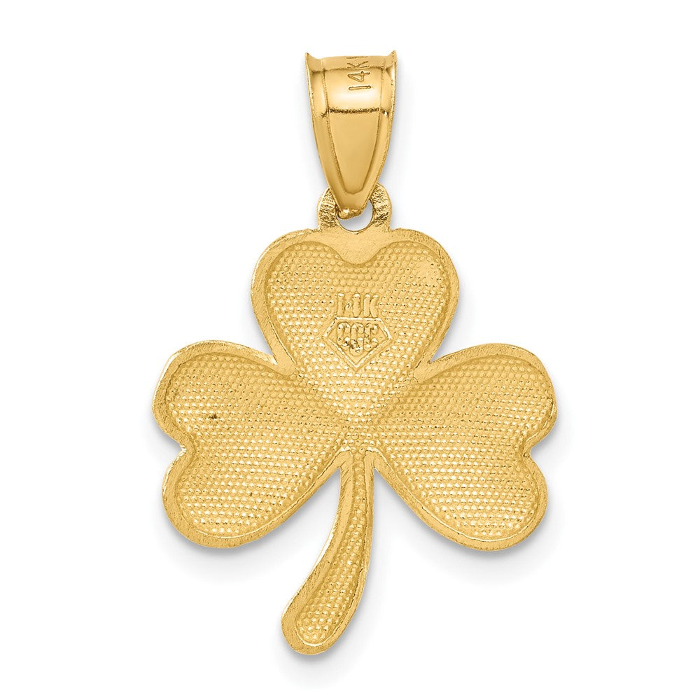 14k Yellow Gold Shamrock Charm