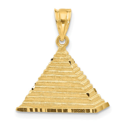 14k Yellow Gold Pyramid Charm