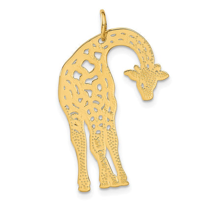 14k Yellow Gold Giraffe Charm