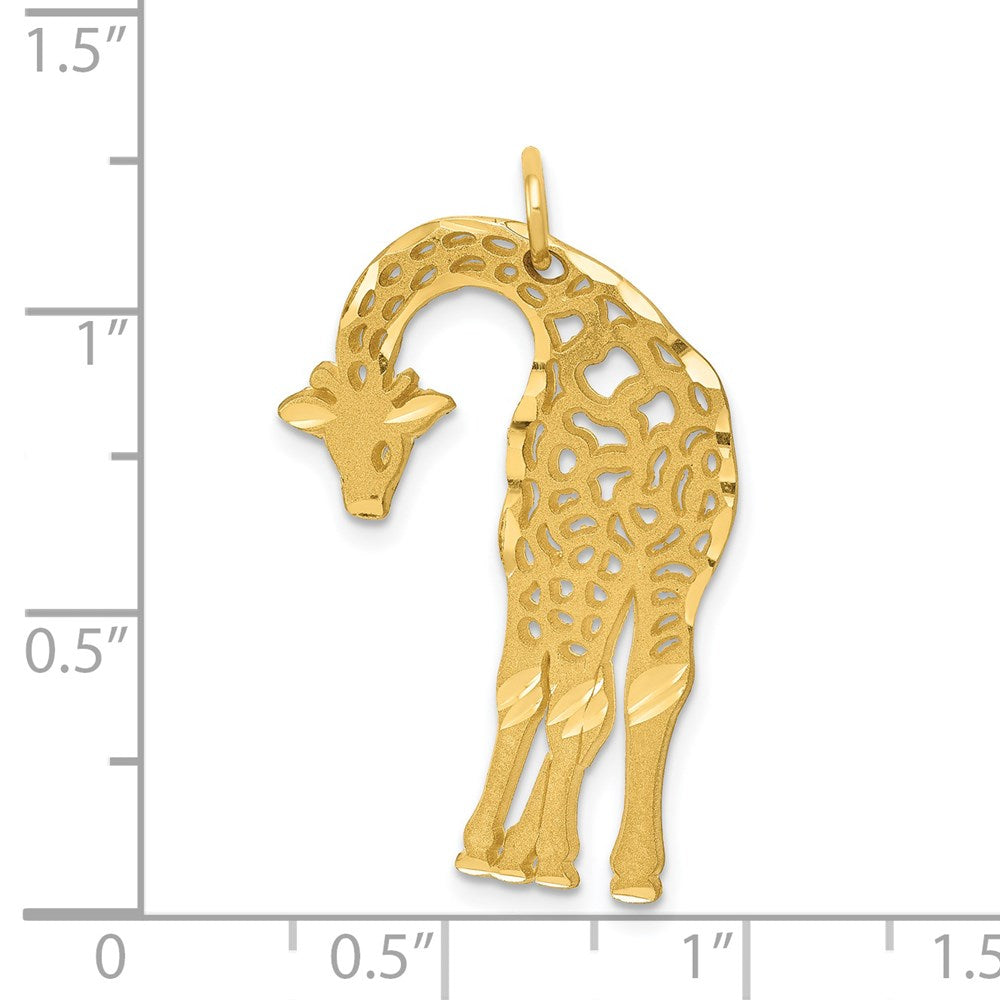 14k Yellow Gold Giraffe Charm