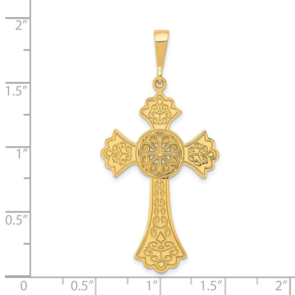 14k Yellow Gold Celtic Cross Pendant