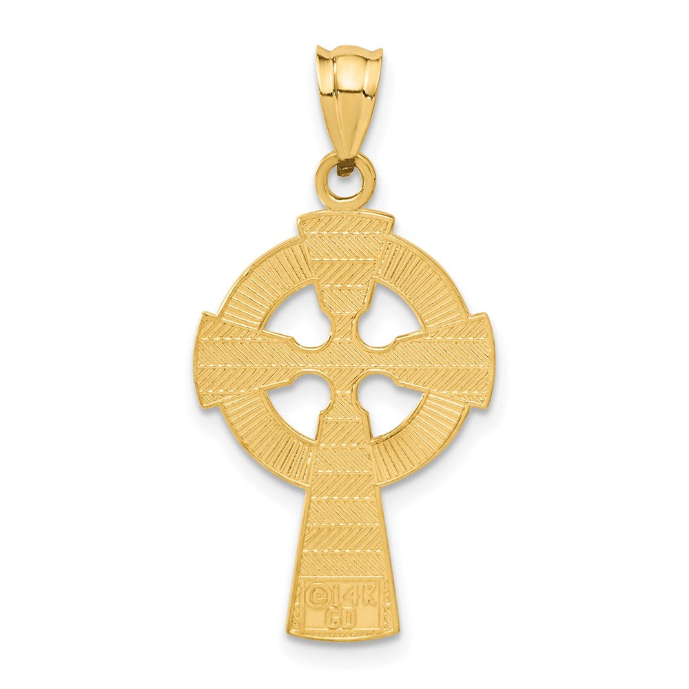 14k Yellow Gold Celtic Cross Pendant