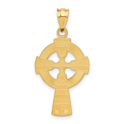 14k Yellow Gold Celtic Cross Pendant