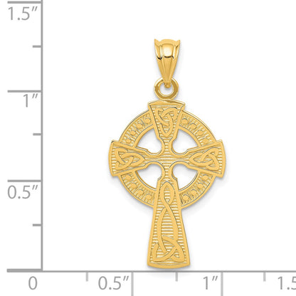14k Yellow Gold Celtic Cross Pendant