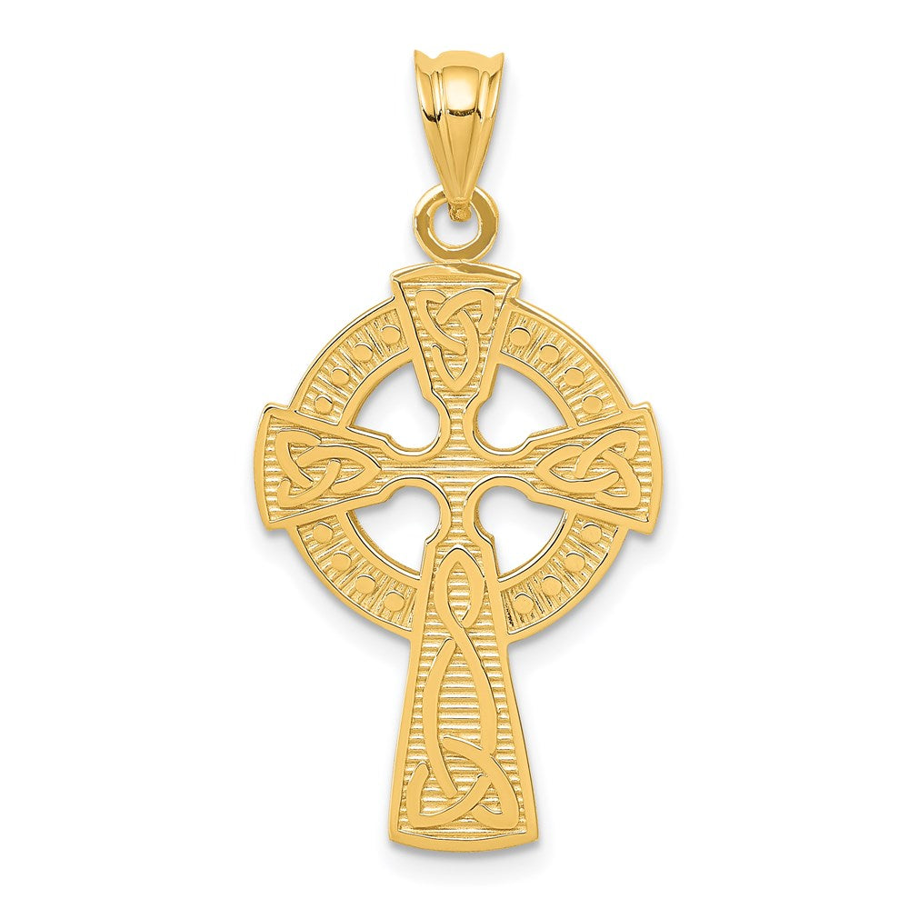 14k Yellow Gold Celtic Cross Pendant