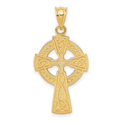 14k Yellow Gold Celtic Cross Pendant