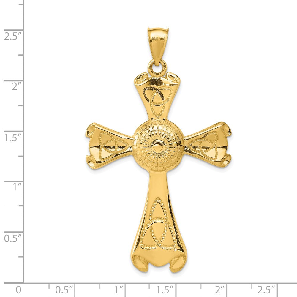 14k Yellow Gold Celtic Cross Pendant
