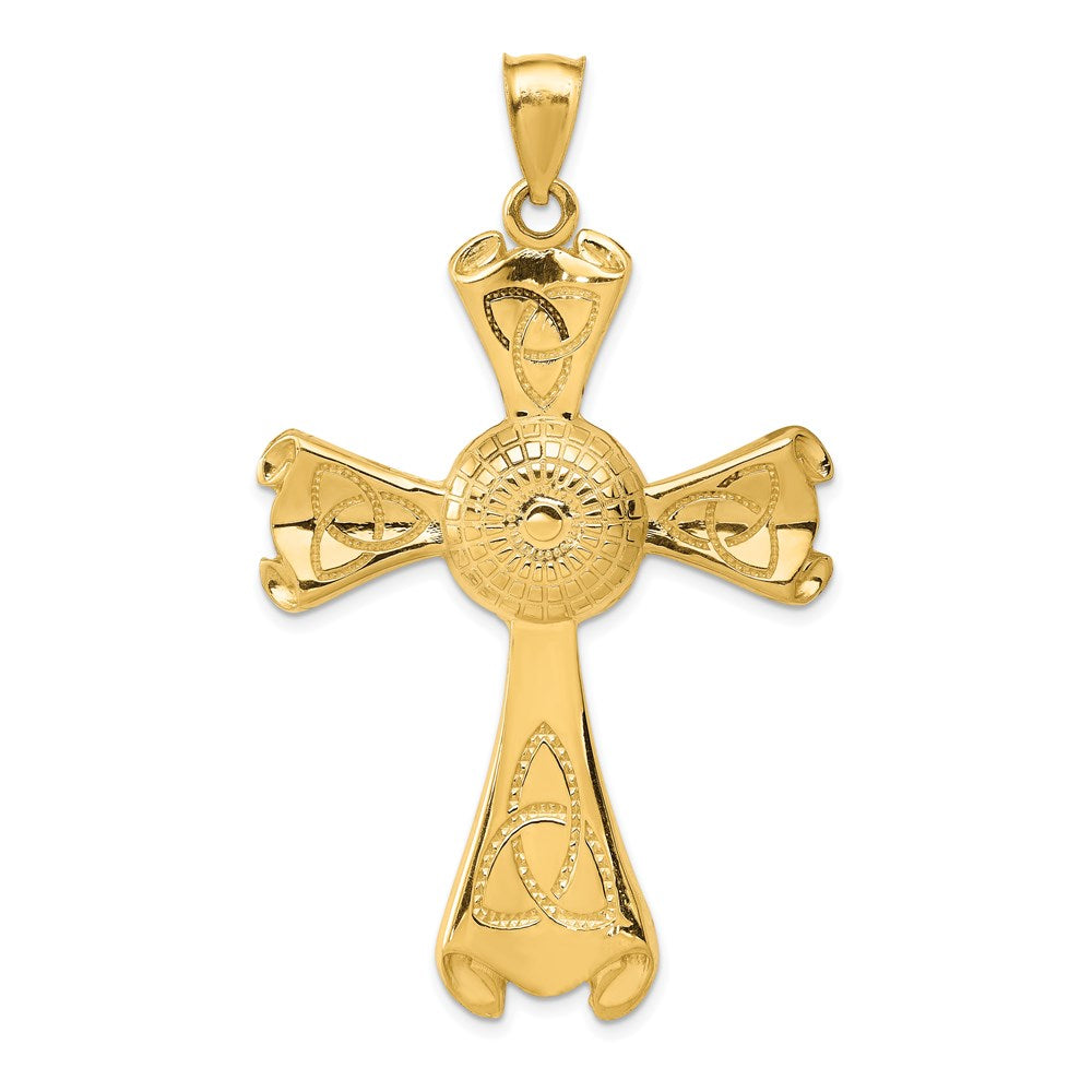 14k Yellow Gold Celtic Cross Pendant