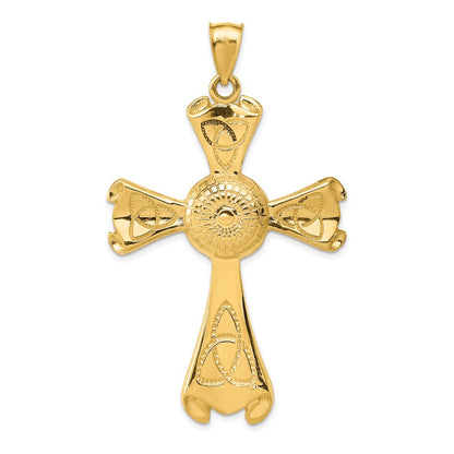 14k Yellow Gold Celtic Cross Pendant