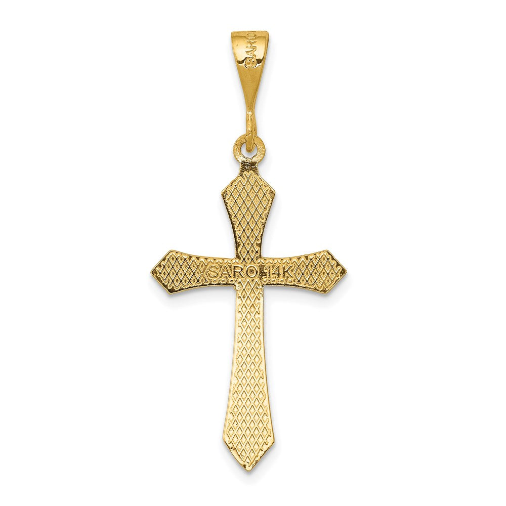 14k Yellow Gold Passion Cross Pendant