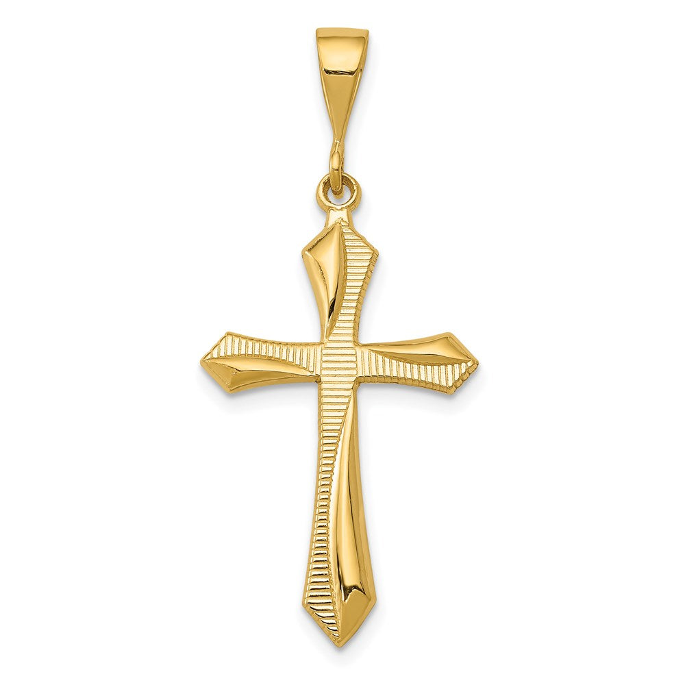 14k Yellow Gold Passion Cross Pendant