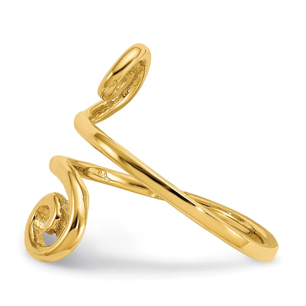14k Yellow Gold Swirl Toe Ring