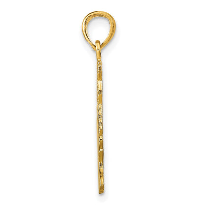 14k Yellow Gold Polished Cat Charm