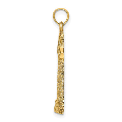 14k Yellow Gold Lighthouse Charm