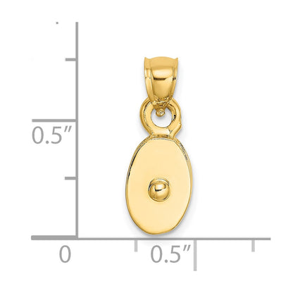 14k Yellow Gold Polished 3-D Moveable Pulley Charm