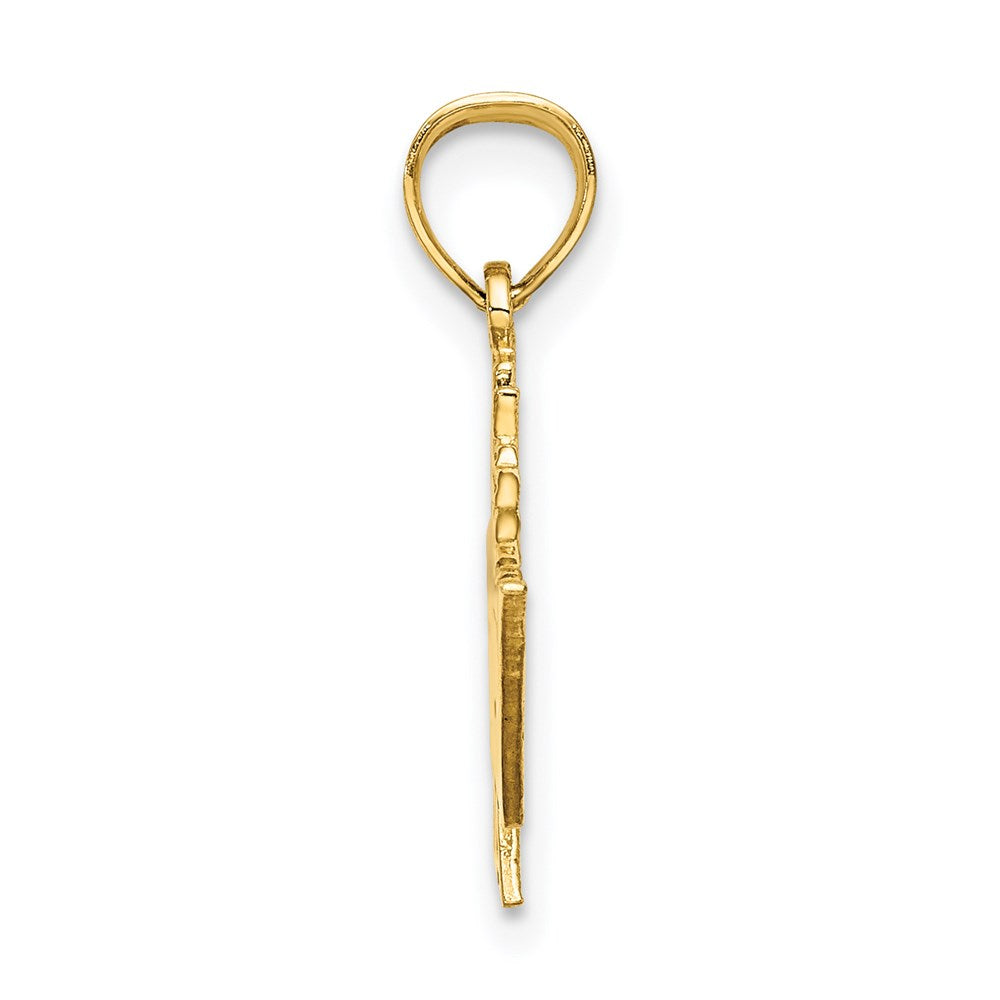 14k Yellow Gold Solid Polished BERMUDA Cruise Ship Charm