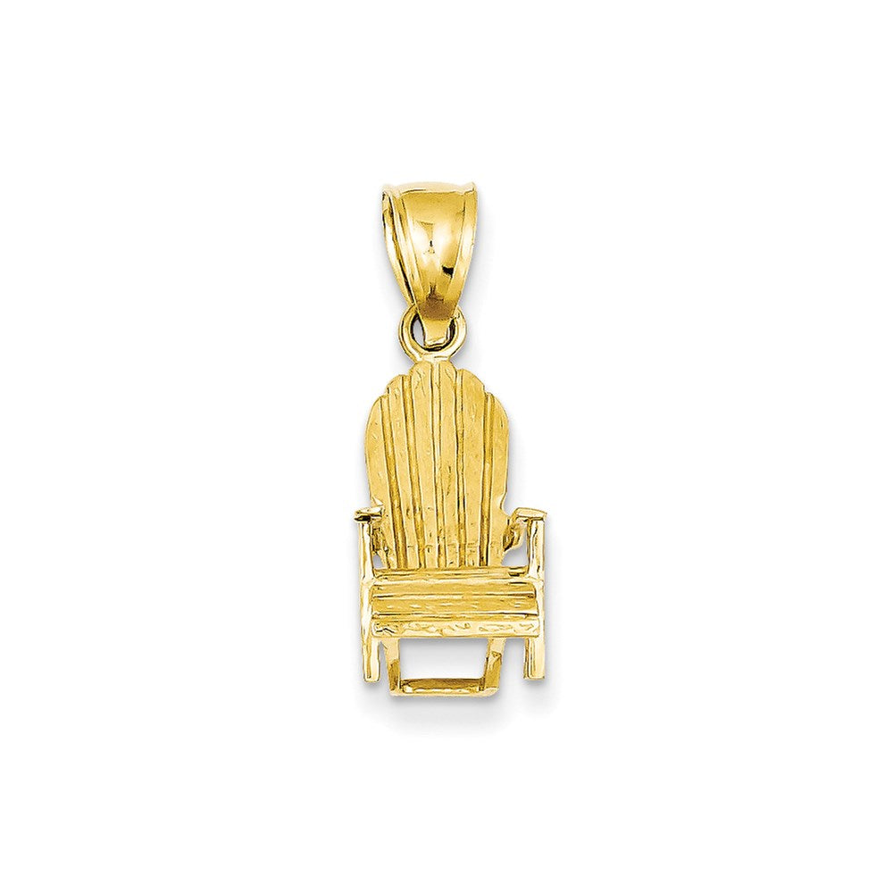 14k Yellow Gold Polished 3-Dimensional Beach Charm