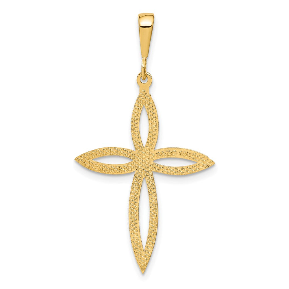 14k Yellow Gold Passion Cross Pendant