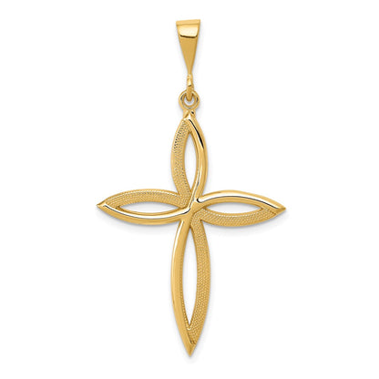 14k Yellow Gold Passion Cross Pendant