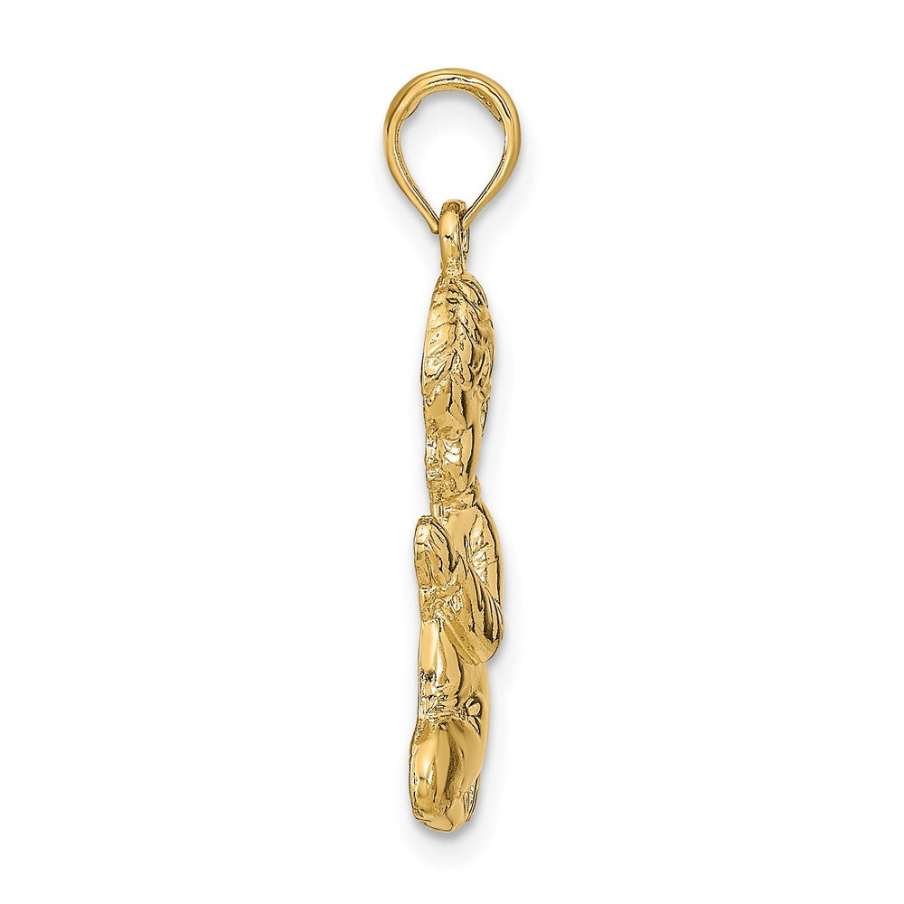 14k Yellow Gold Praying Boy Pendant