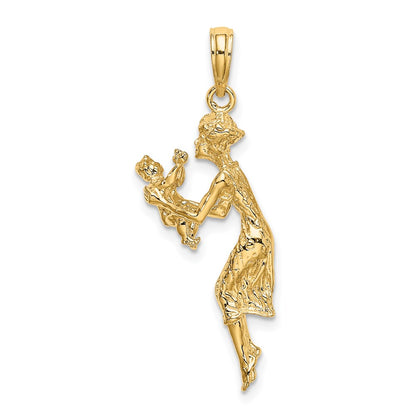 14k Yellow Gold Mother and Baby Charm