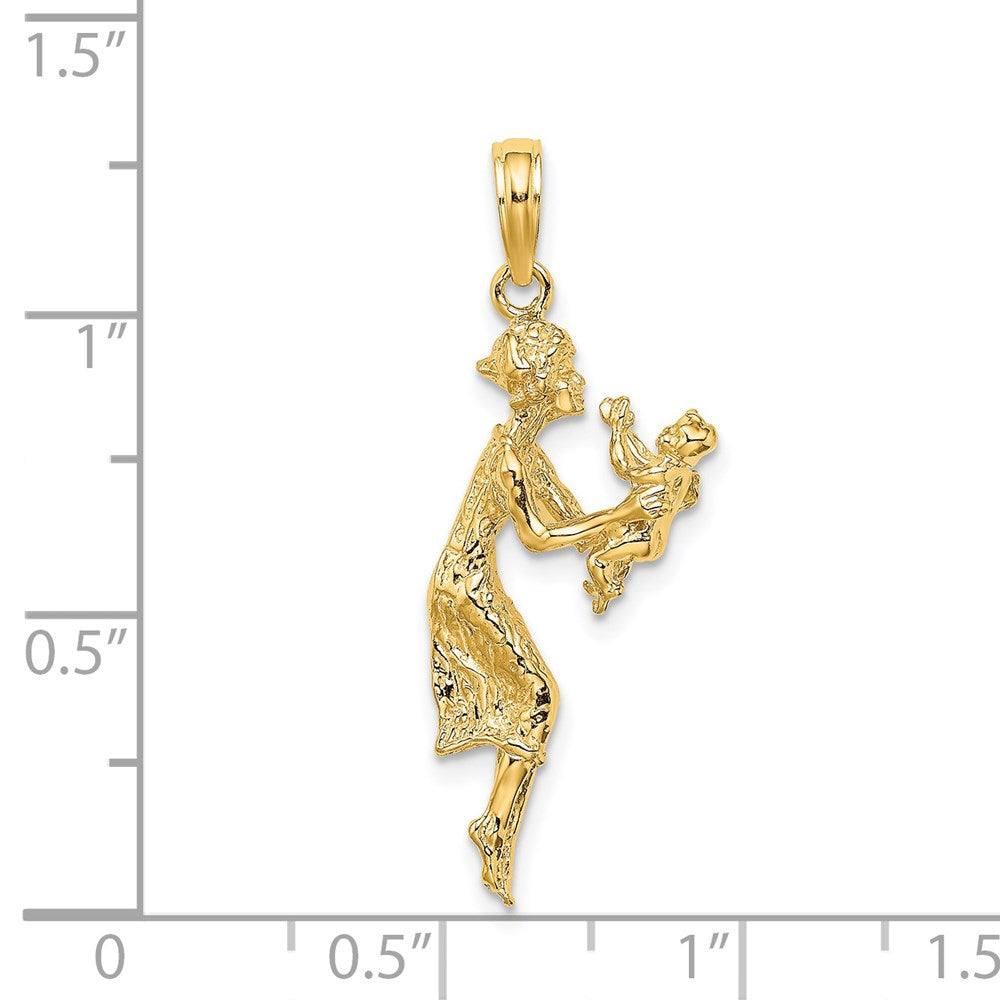 14k Yellow Gold Mother and Baby Charm