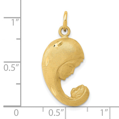 14k Yellow Gold Mother and Baby Charm