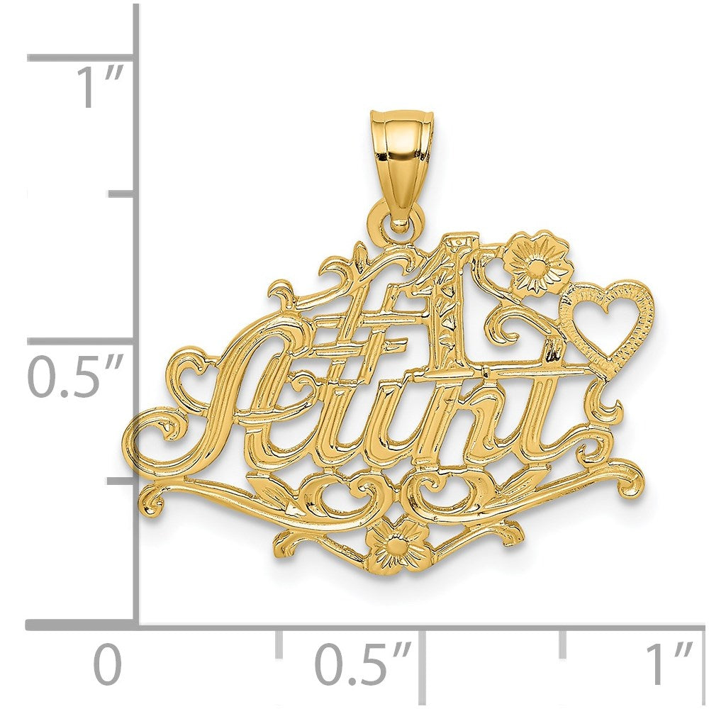 14k Yellow Gold #1 AUNT Charm
