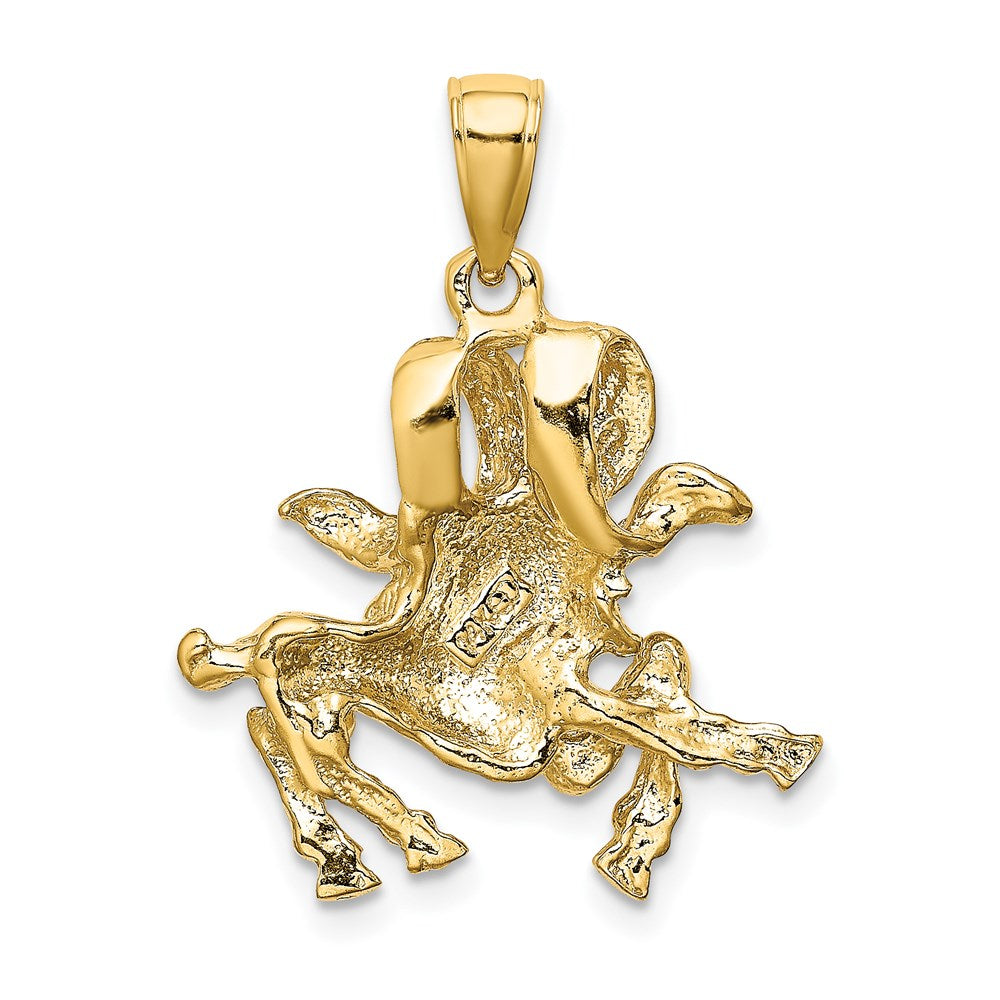 14k Yellow Gold Large Aries Zodiac Charm