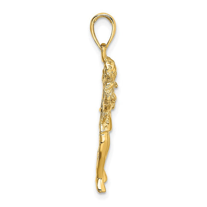 14k Yellow Gold Large Virgo Zodiac Charm