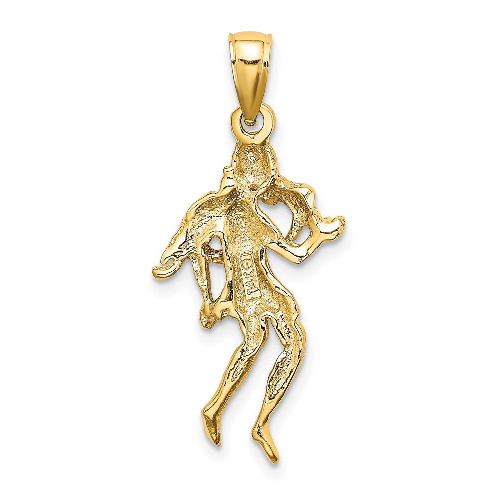 14k Yellow Gold Large Virgo Zodiac Charm