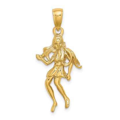 14k Yellow Gold Large Virgo Zodiac Charm