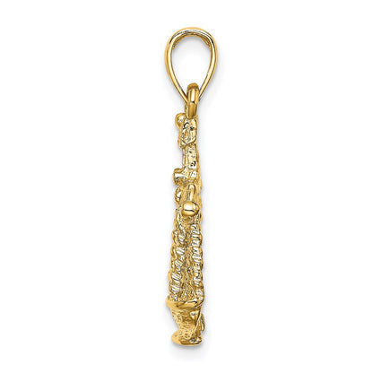 14k Yellow Gold Large Libra Zodiac Charm