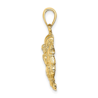 14k Yellow Gold Large Aquarius Zodiac Charm