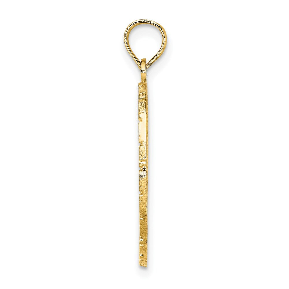 14k Yellow Gold JAMAICA w/Bird and Flowers Charm