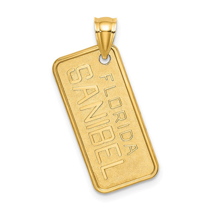 14k Yellow Gold SANIBEL FLORIDA  License Plate Charm