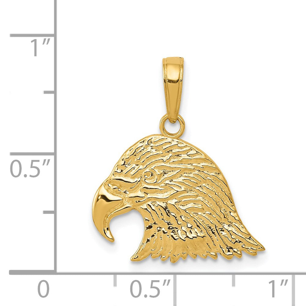 14k Yellow Gold Eagle Head Pendant