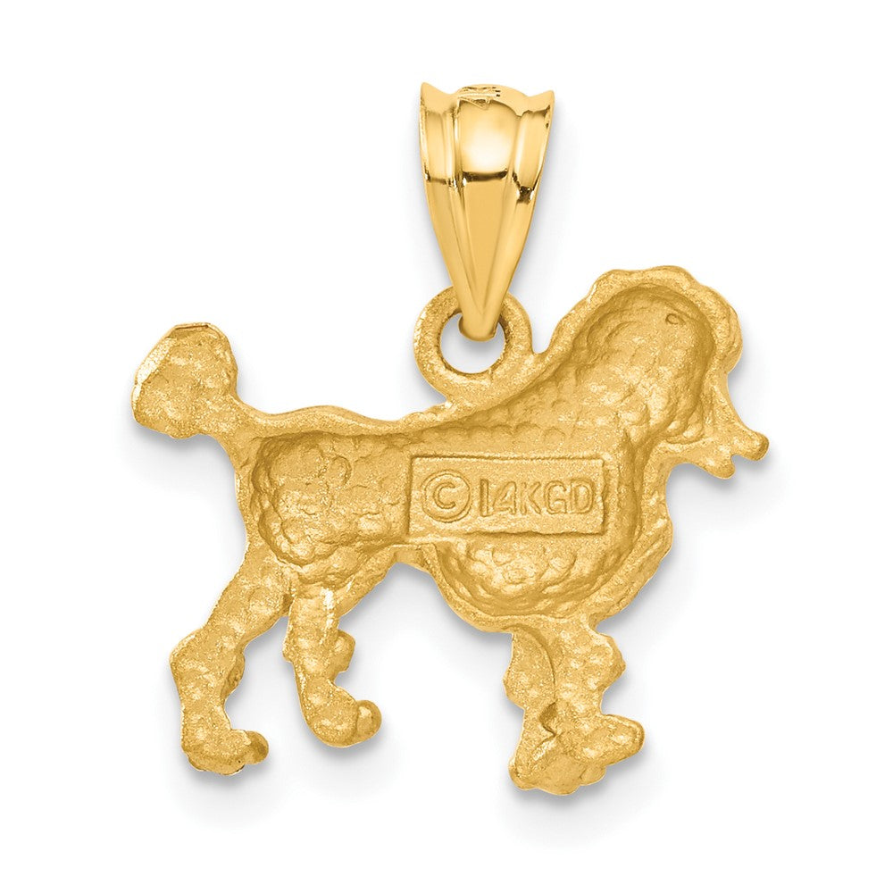 14k Yellow Gold Poodle Dog Charm