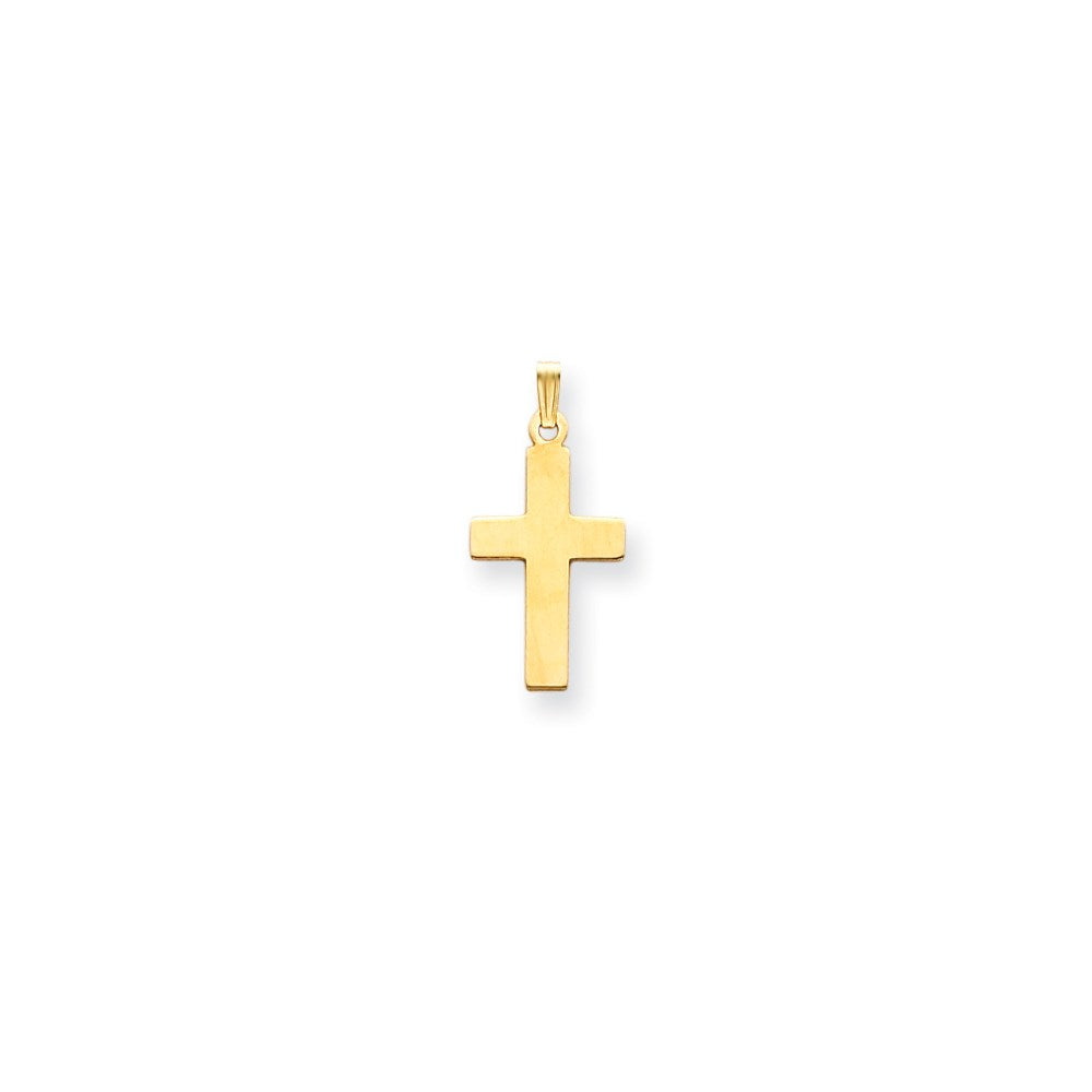 14k Yellow Gold Polished Cross Charm