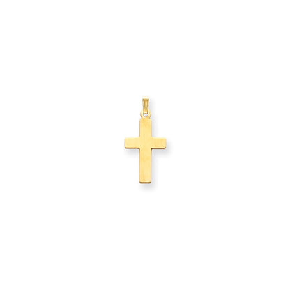 14k Yellow Gold Polished Cross Charm