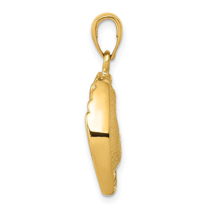 14k Yellow Gold Baseball Glove And Ball Pendant