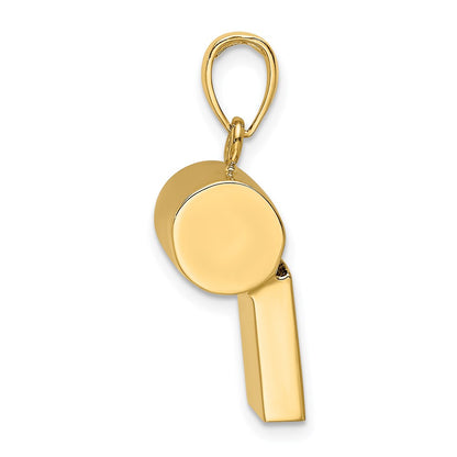 14k Yellow Gold 3-D Whistle Charm