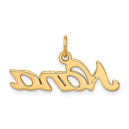 14k Yellow Gold Satin NANA Charm