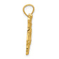 14k Yellow Gold Polished Horse Pendant